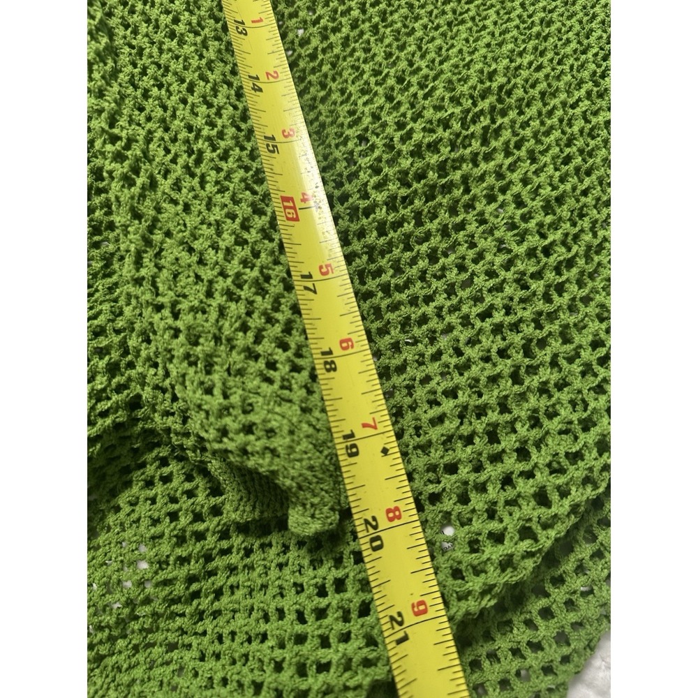 Beach Open Knit Cover Up Crochet Grass Green Swim Beach Summer W Hood XXL - Picture 7 of 8